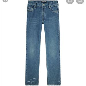 Balenciaga - Destroyed Hem Jeans In Blue- Sz 28 (size 24 fit)